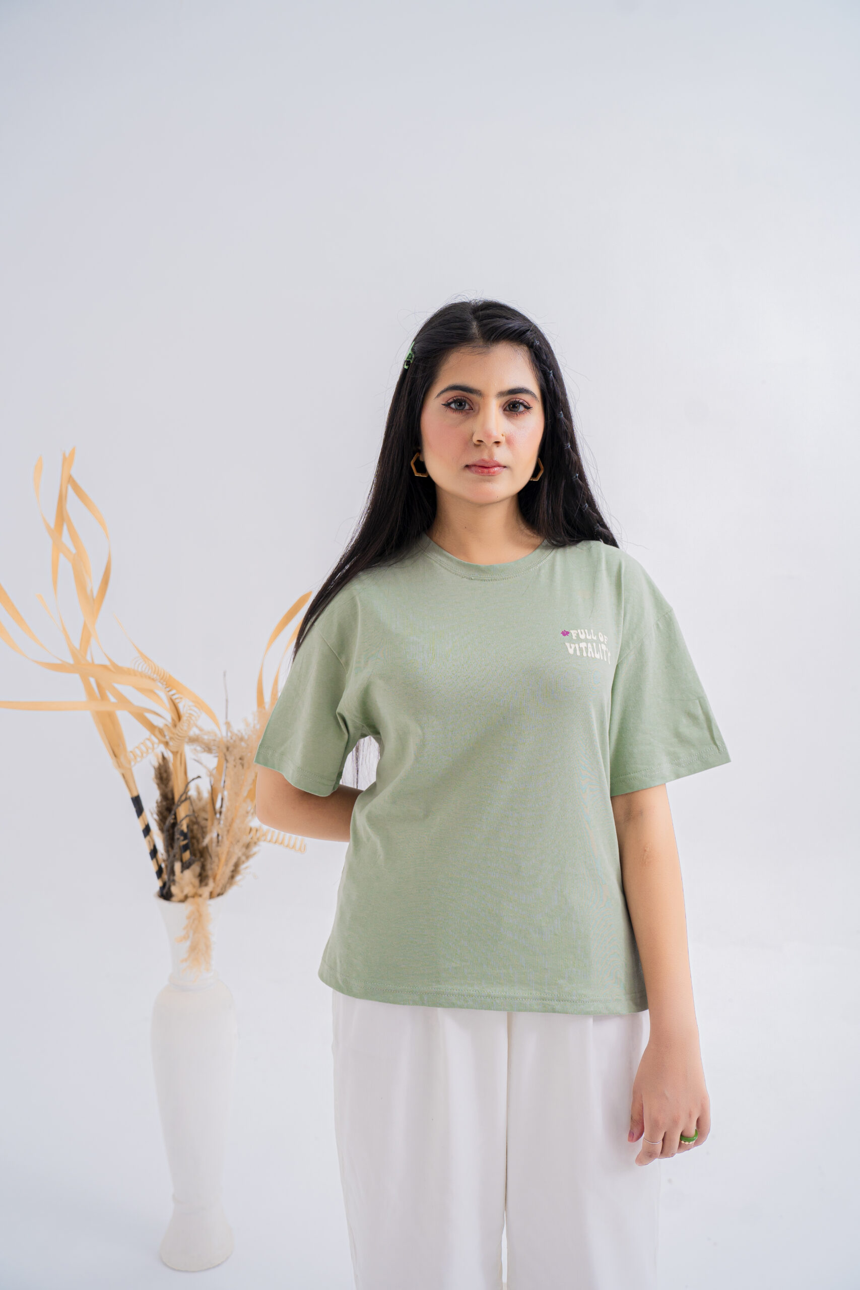 Regular Tee Shirt - Sage Green