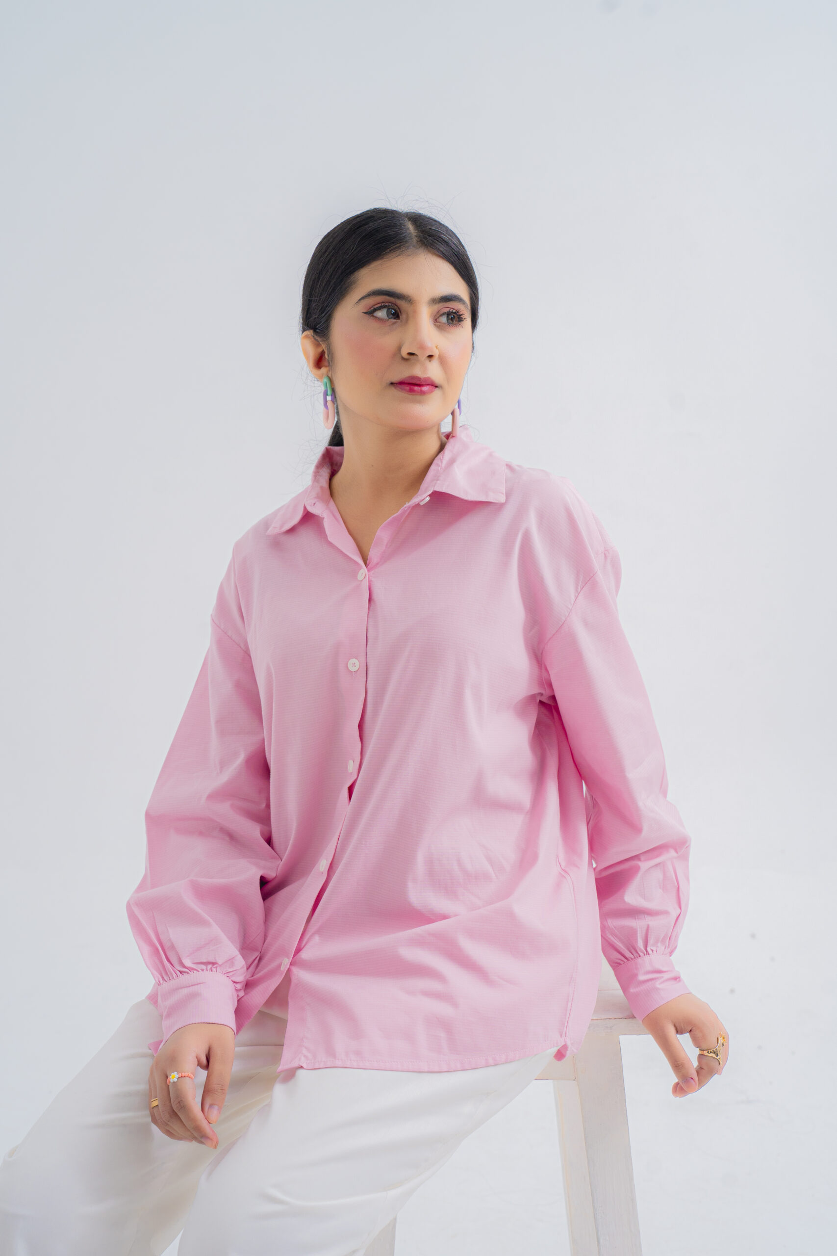 Button Down Shirt - Baby Pink